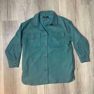 FOREVER 21 | Teal Heavy Schacket Pockets Size Small